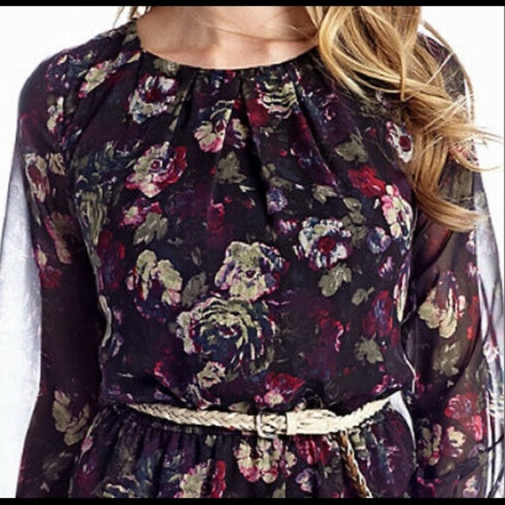 NWT Acclaimed Boho Dress floral,  black size S